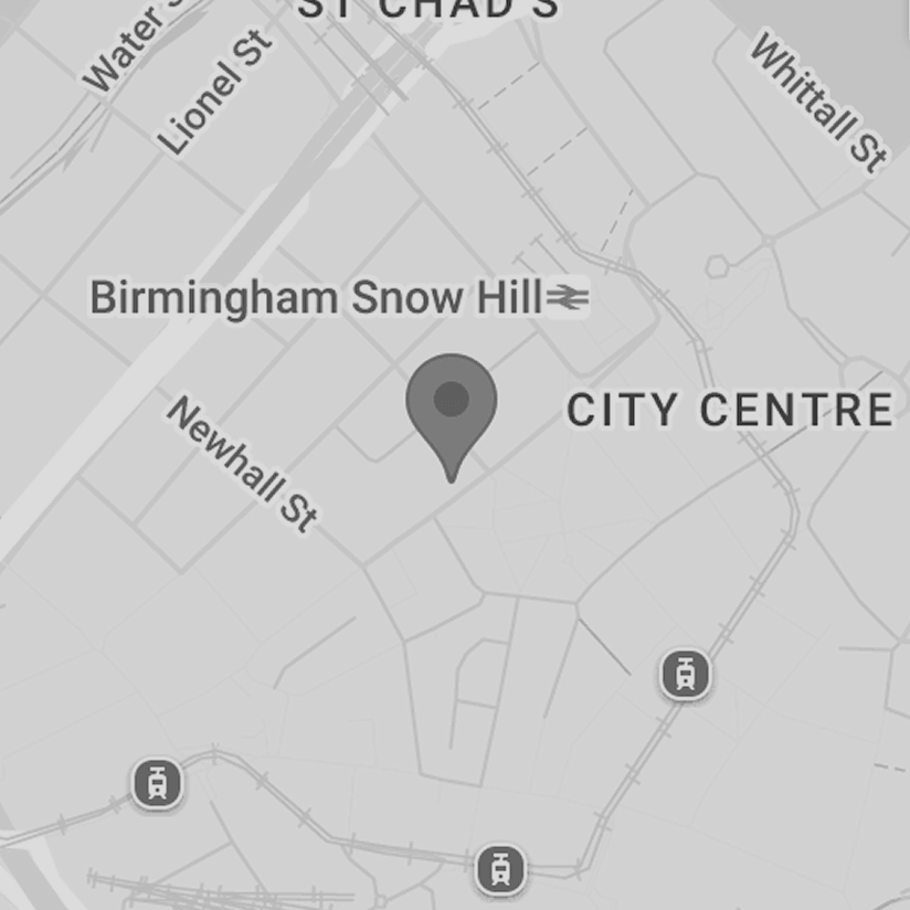 Map showing the location of the Midlands office